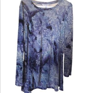 Purple and Blue Tunic. Size XL